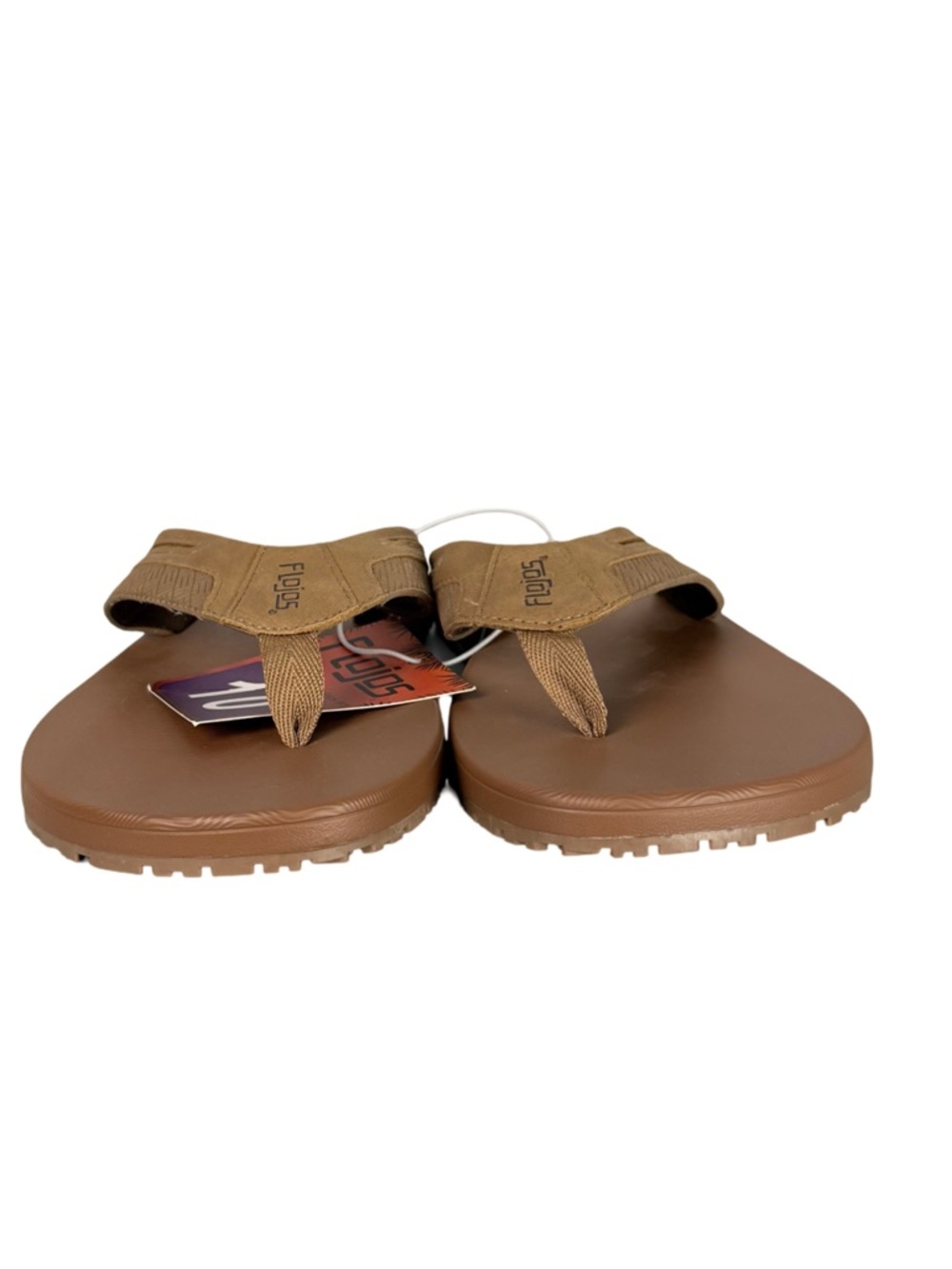 Flojos Ryan men's flip-flop Tan Size 10 NWT - Picture 3 of 6